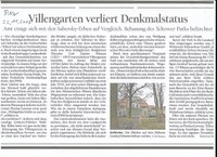 Villengarten verliert Denkmalstatus in Teltow Seehof ! 